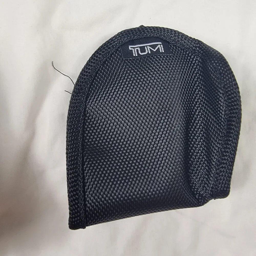 Tumi For Delta Travel Toiletry Bag Case Set Navy Blue Nylon With Eye Mask